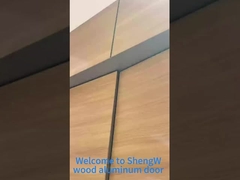 लकड़ी का समाप्त एल्यूमीनियम दरवाजा
