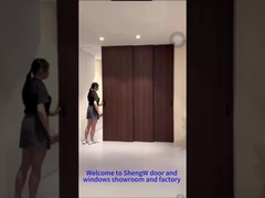 3 शटर लकड़ी के एल्यूमीनियम दरवाजे