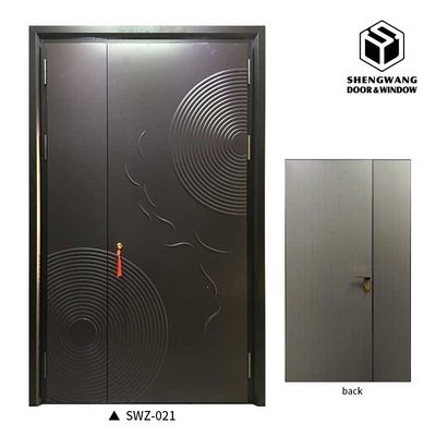 विला एल्यूमीनियम ग्लास hinged दरवाजा Aluminum Honeycomb आंतरिक के साथ hinged एल्यूमीनियम दरवाजे