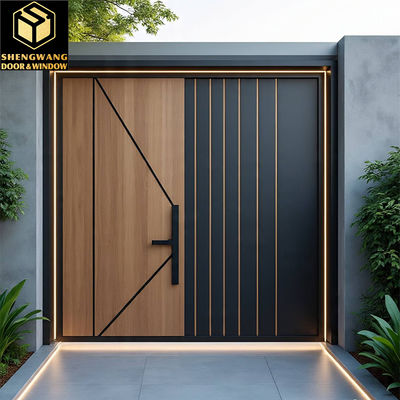 स्विंग बाएं ग्रे घर स्टेनलेस स्टील स्विंग दरवाजा घर का दरवाजा बाहर की ओर खुलता है जलरोधक