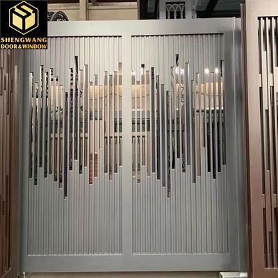 ब्राउन एल्यूमीनियम गार्डन गेट और एल्यूमीनियम साइड गेट के लिए स्मार्ट लॉक के साथ अग्नि प्रतिरोधी